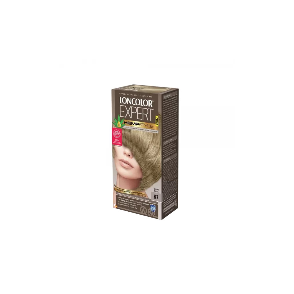  Vopsea de Par Loncolor Expert Hempstyle 8.7, Blond Tabac, 100 ml 