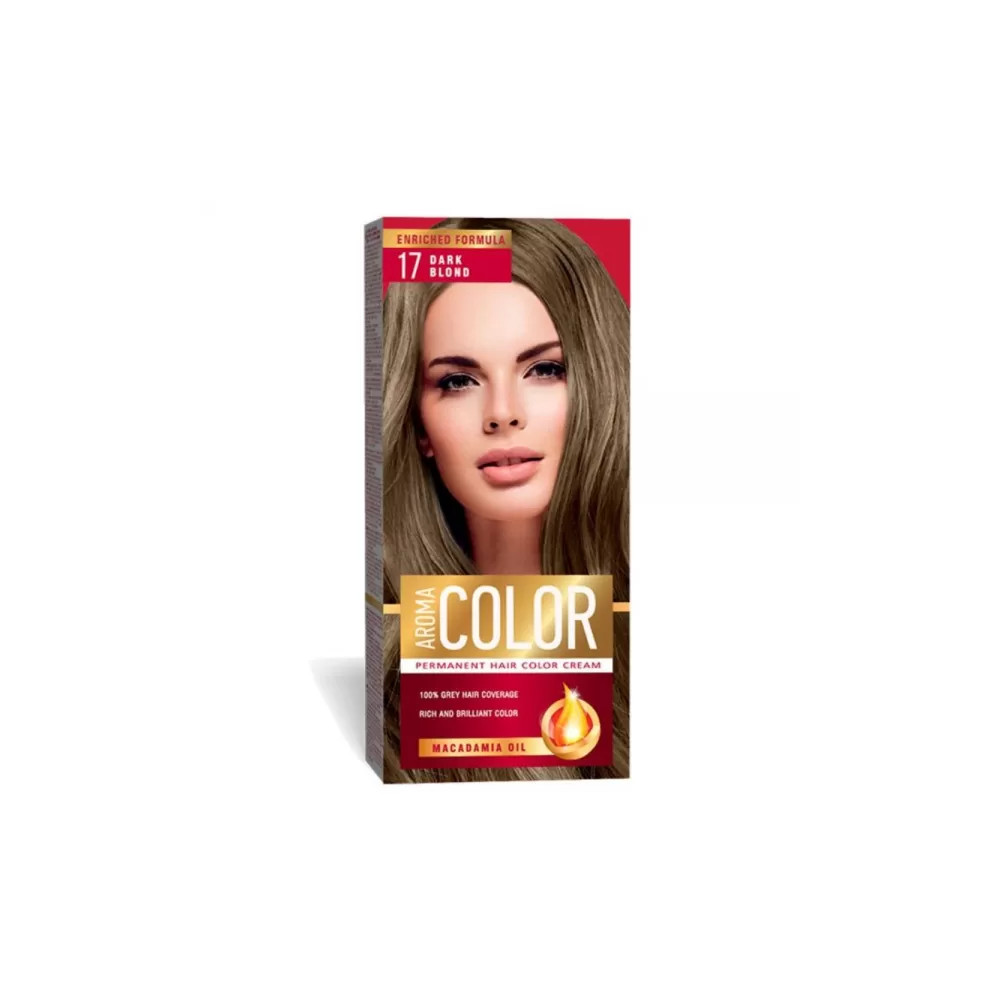  Vopsea de Par Permanenta AROMA Color, 17 Nuanta Blond Inchis, 90 ml 