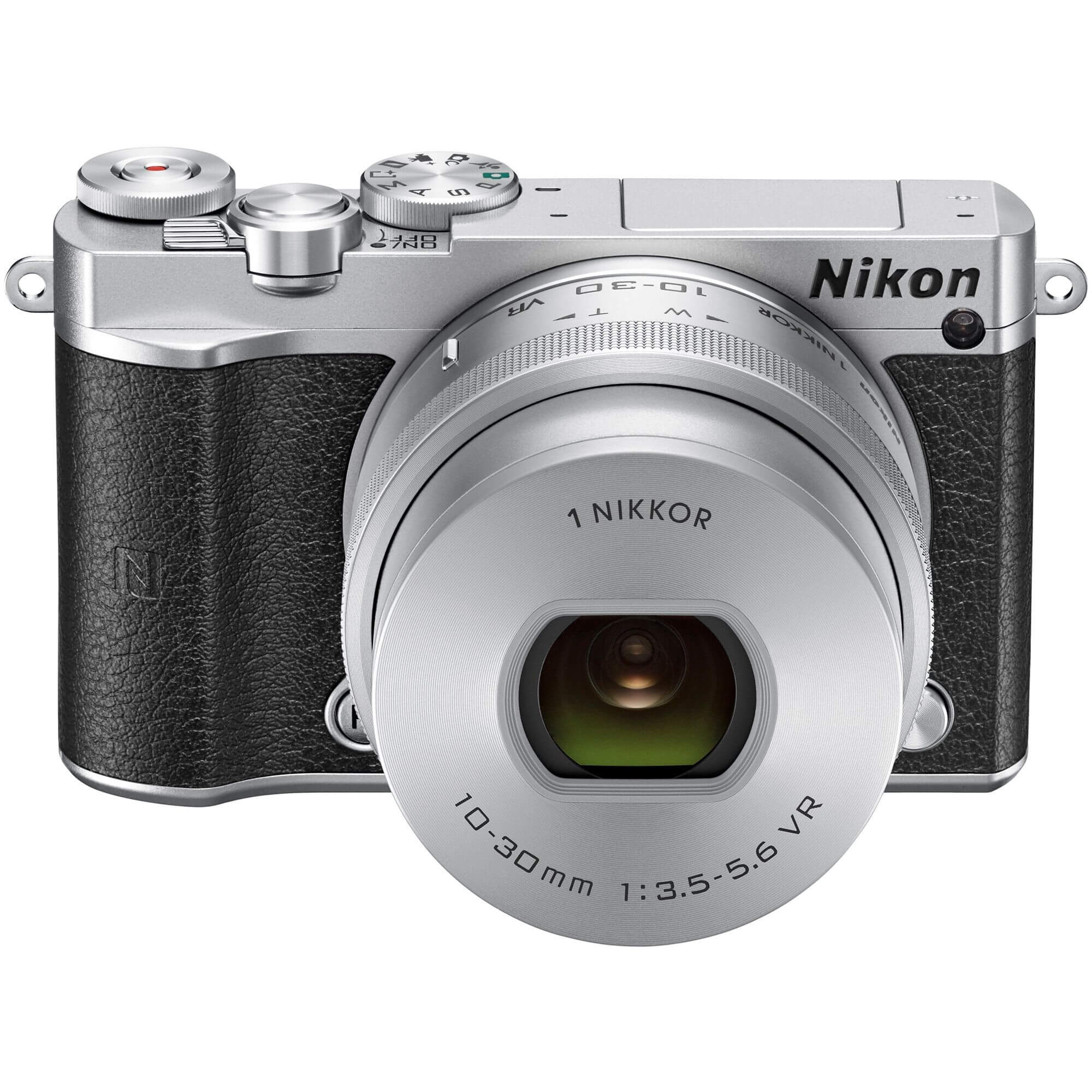  Aparat foto Mirrorless Nikon 1 J5, 20.8 MP, Obiectiv VR 10-30mm, Argintiu 