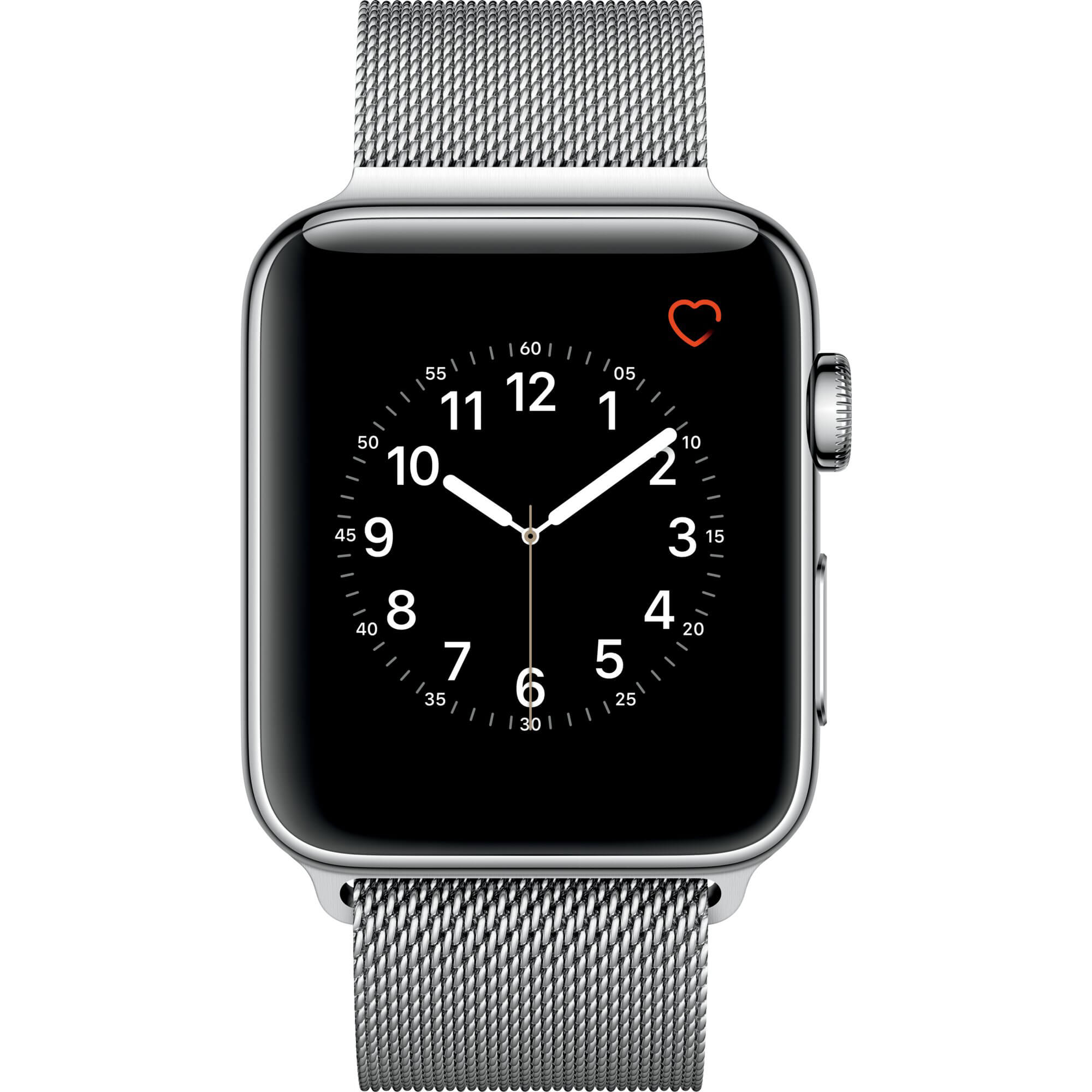  Apple Watch 2 42mm Stainless Steel Case, Silver Milanese Loop 