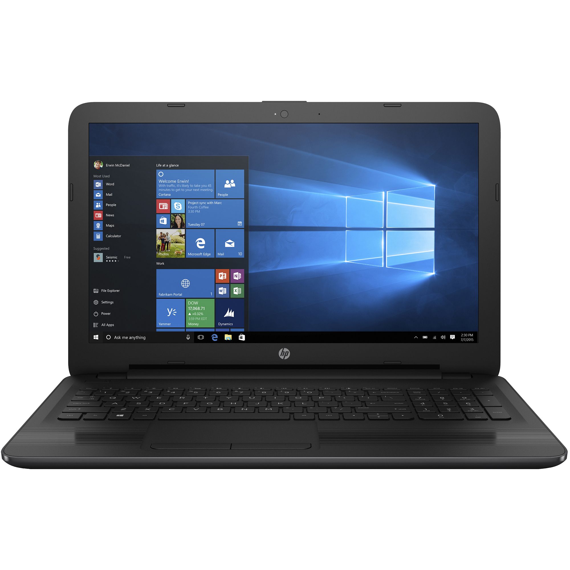  Laptop HP 250 G5, Intel Core i3-5005U, 4GB DDR3, HDD 500GB, Intel HD Graphics, Windows 10 Home 