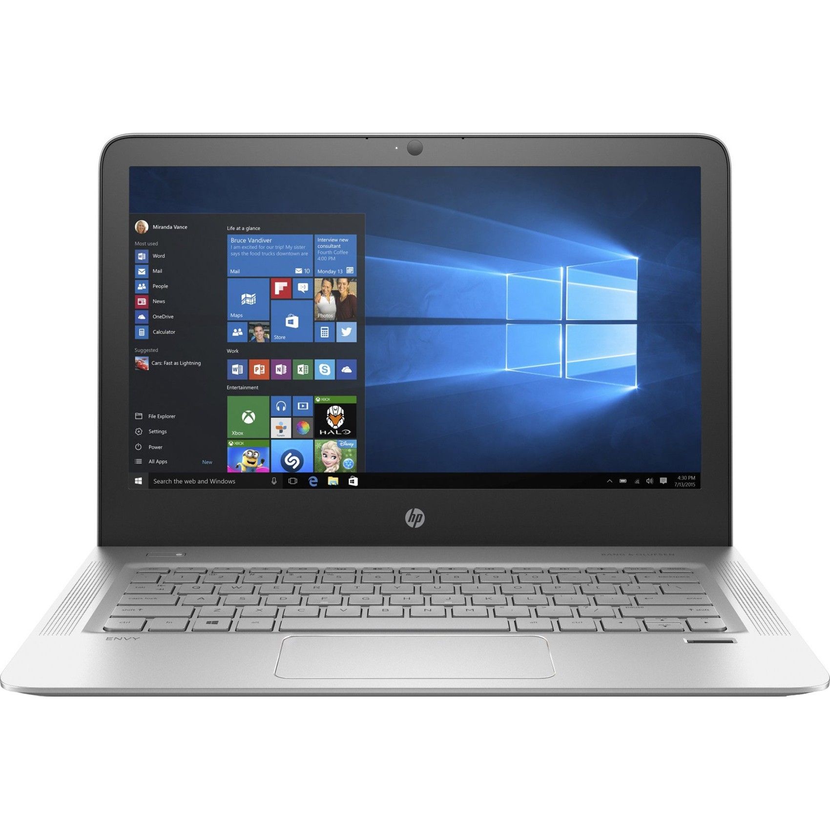  Laptop HP Envy 13-d101nn, Intel Core i7-6500U, 8GB DDR3, SSD 128GB, Intel HD Graphics, Windows 10 Home 