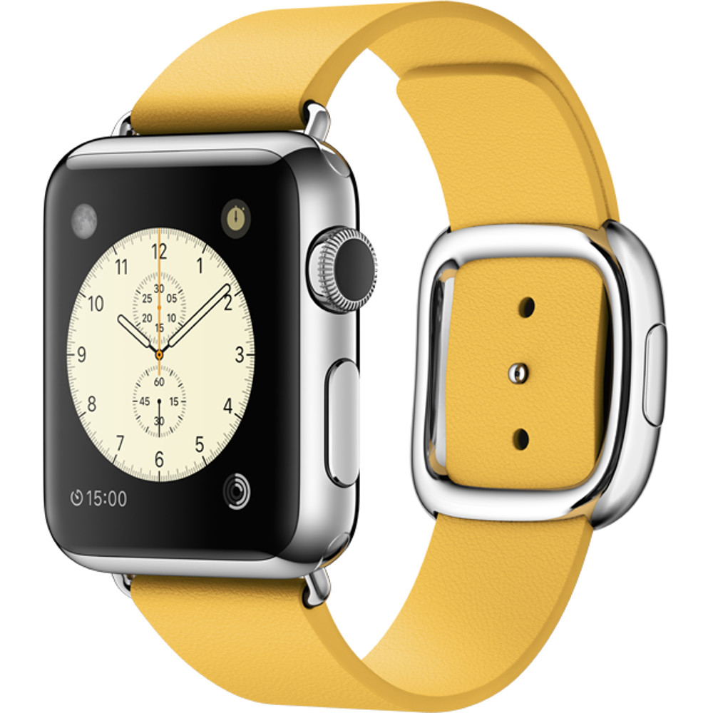  Apple Watch 38mm Stainless Steel Case, Marigold Modern Buckle - Small 