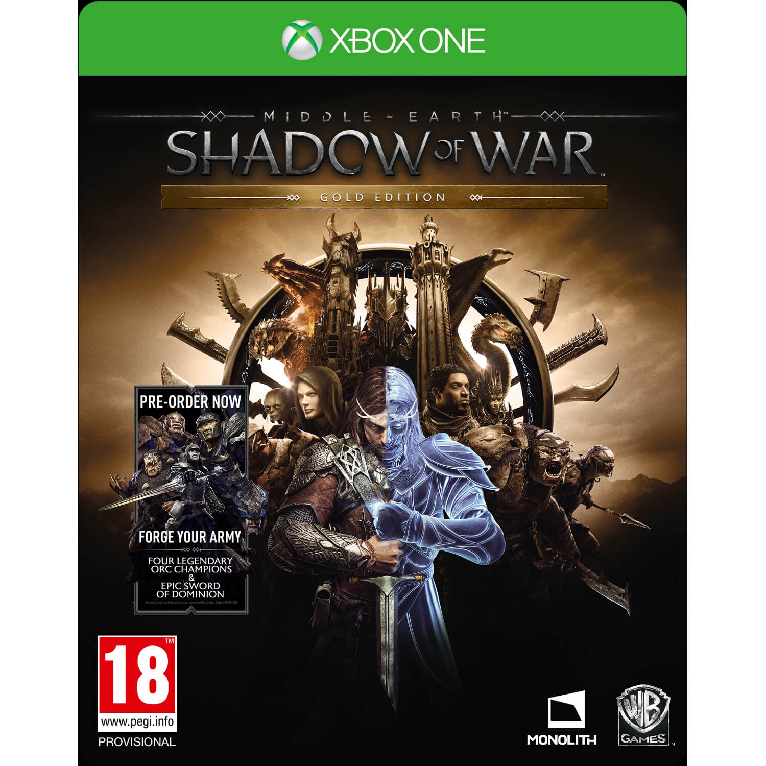 Joc Xbox One Middle Earth Shadow of War Gold Edition