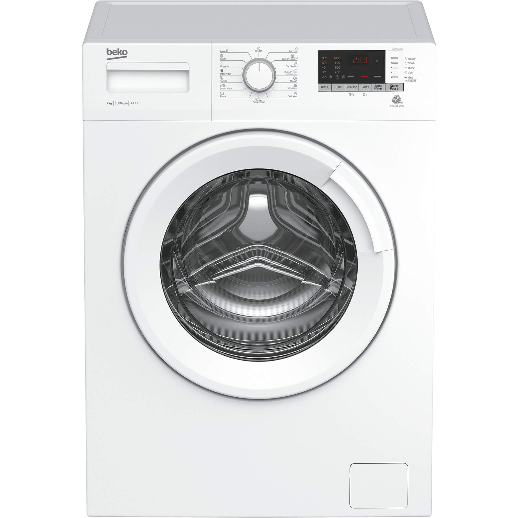 Masina de spalat rufe slim Beko WRE7512XWW, 7 kg, 1000 RPM, Clasa A+++