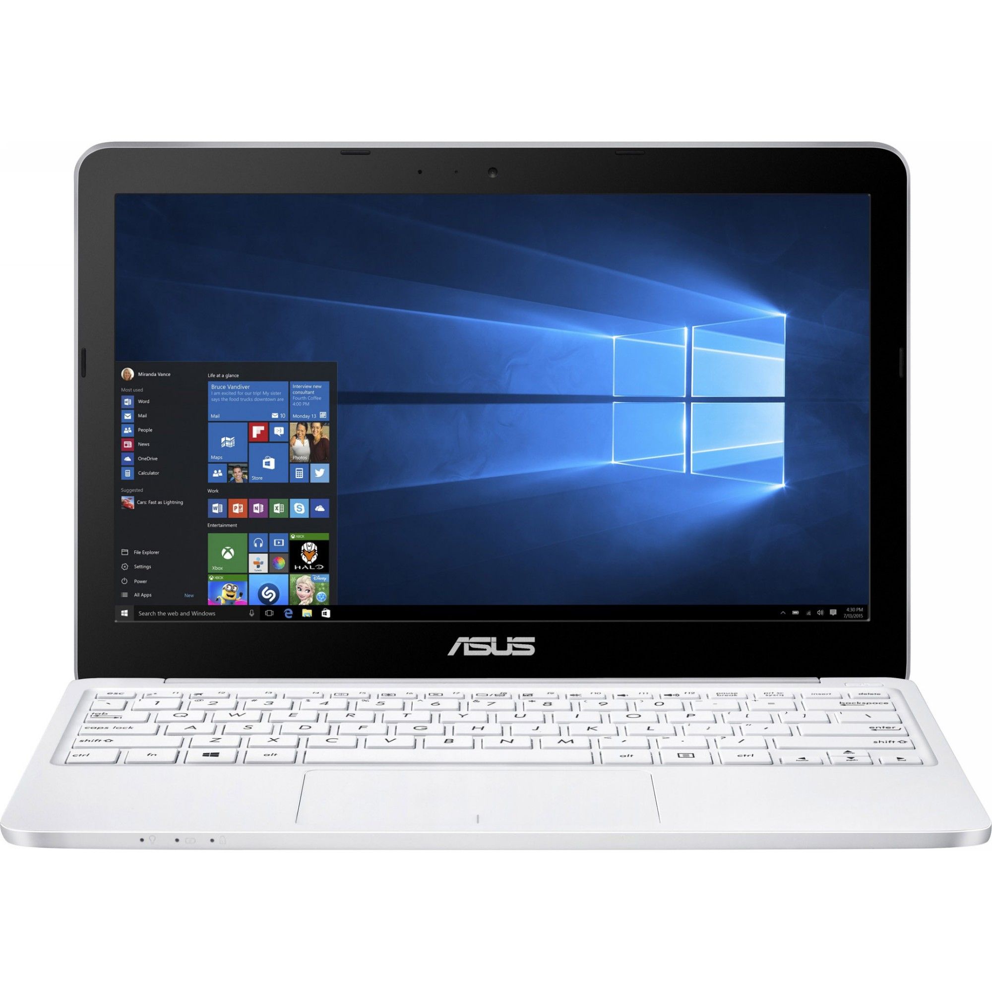 Laptop Asus X206HA, Intel Atom x5-Z8350, 2GB DDR3, eMMC 32GB, Intel HD Graphics, Windows 10, Alb