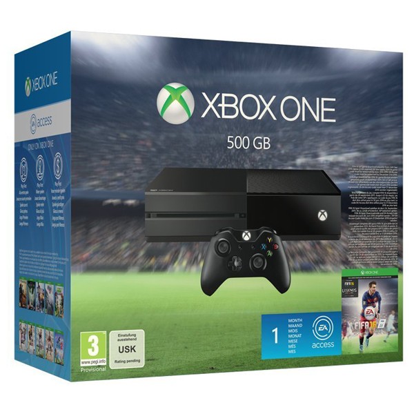 Consola Microsoft Xbox One 500 GB + FIFA 2016 + EA Access 1 Luna
