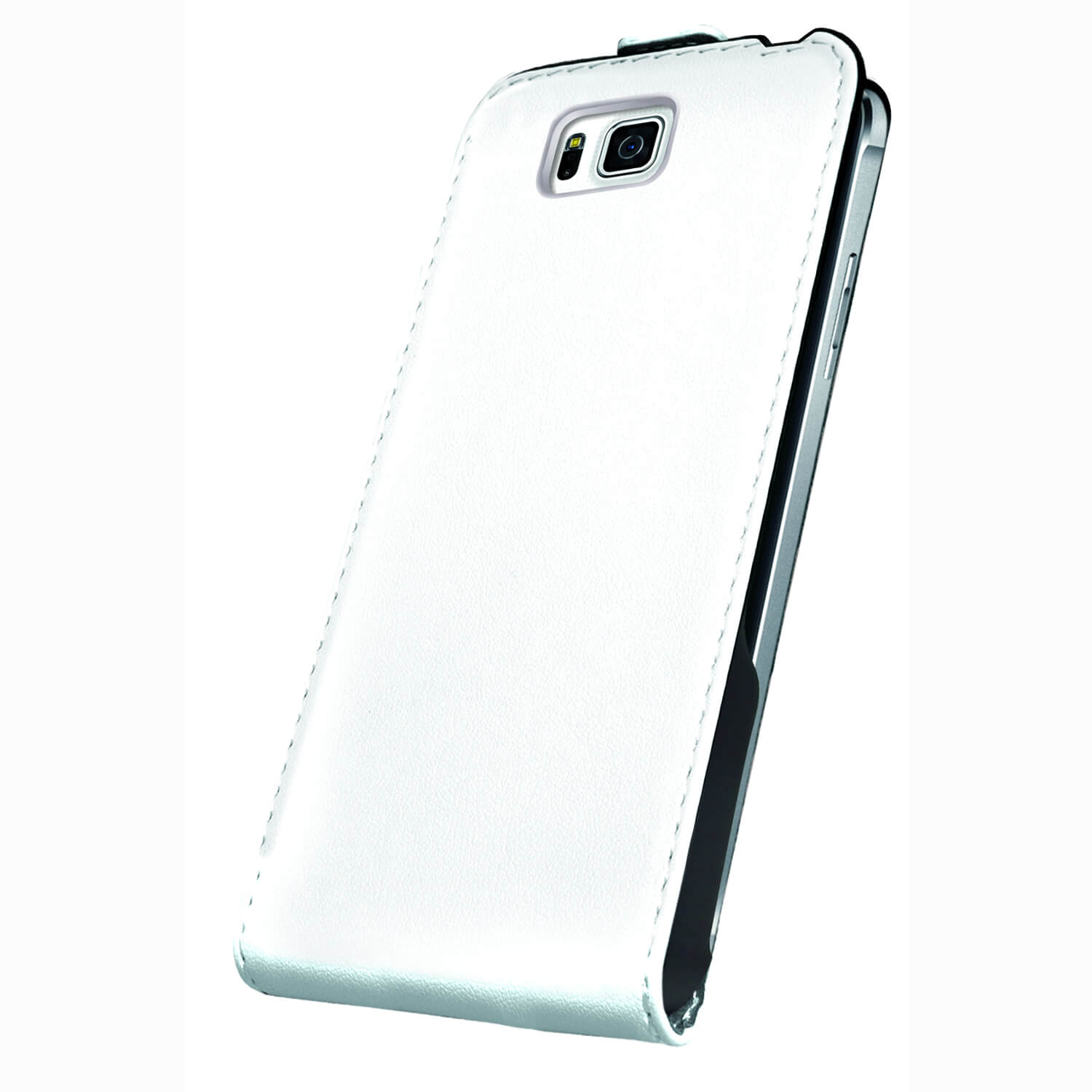 Husa Flip Cover Oxo Platinum pentru Samsung Galaxy S5 ALPHA, Alb