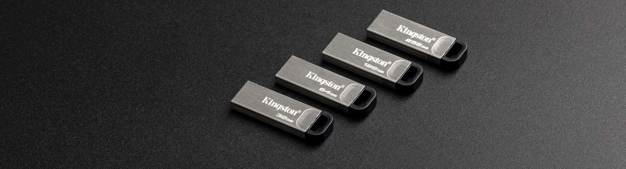 Unitate flash USB DataTraveler Kyson cu carcasa eleganta din metal fara capac