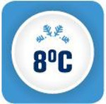 Functie mentinere temperatura 8°C HAC-CO12WFN-SL