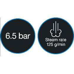 Presiune aburi 6.0 bar si jet de abur de pana la 420 g/min