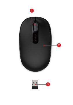 skipper Make life Gather Mouse wireless Microsoft 1850, Albastru | Flanco.ro